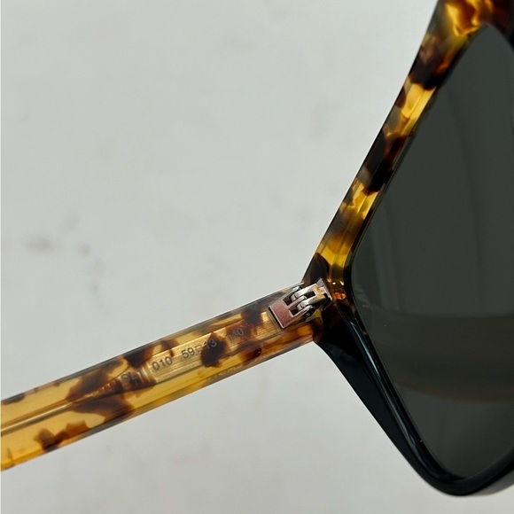 SAINT LAURENT Flat Top SL1 Tortoise Shell Sunglasses - Picture 9 of 11